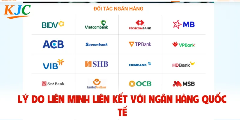Lý do liên minh liên kết với ngân hàng quốc tế